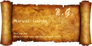 Murvai Gerda névjegykártya